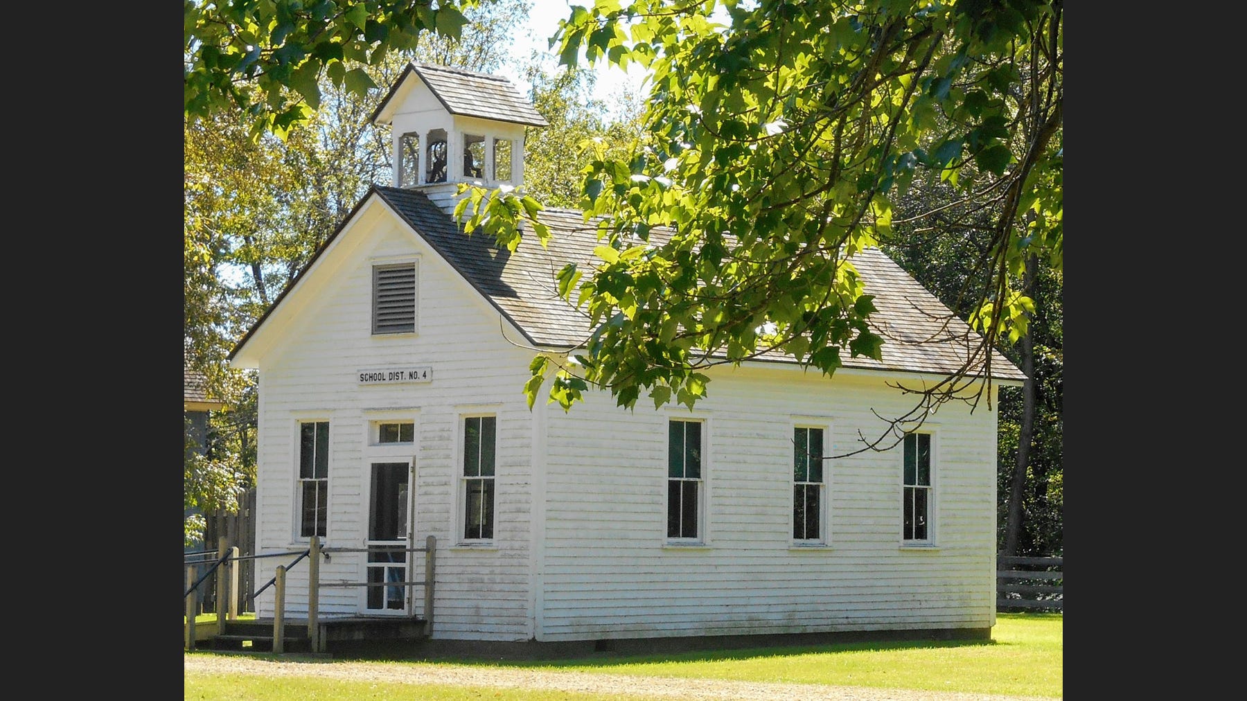 A one-room school building at Stonefield Village and Agriculture Museum in Cassville, Wis