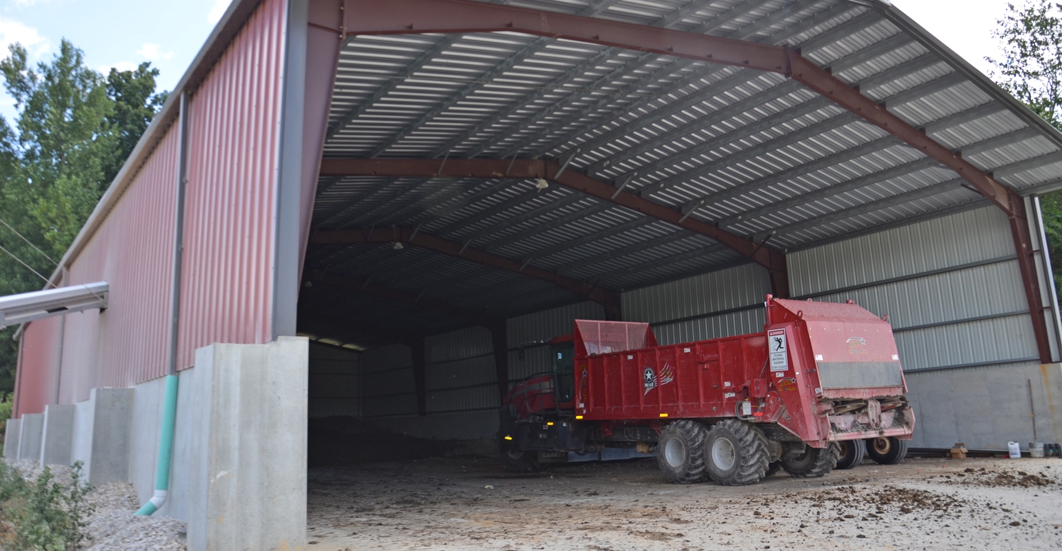 Poultry litter storage sheds protect environment