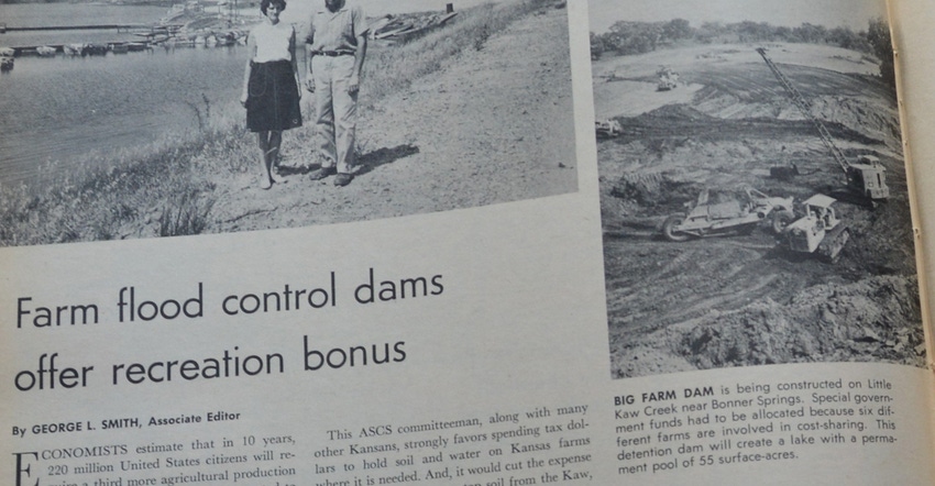 article from 1964 about farm flood control dams 