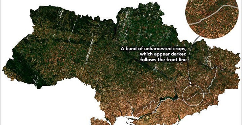 satellite image of Ukraine
