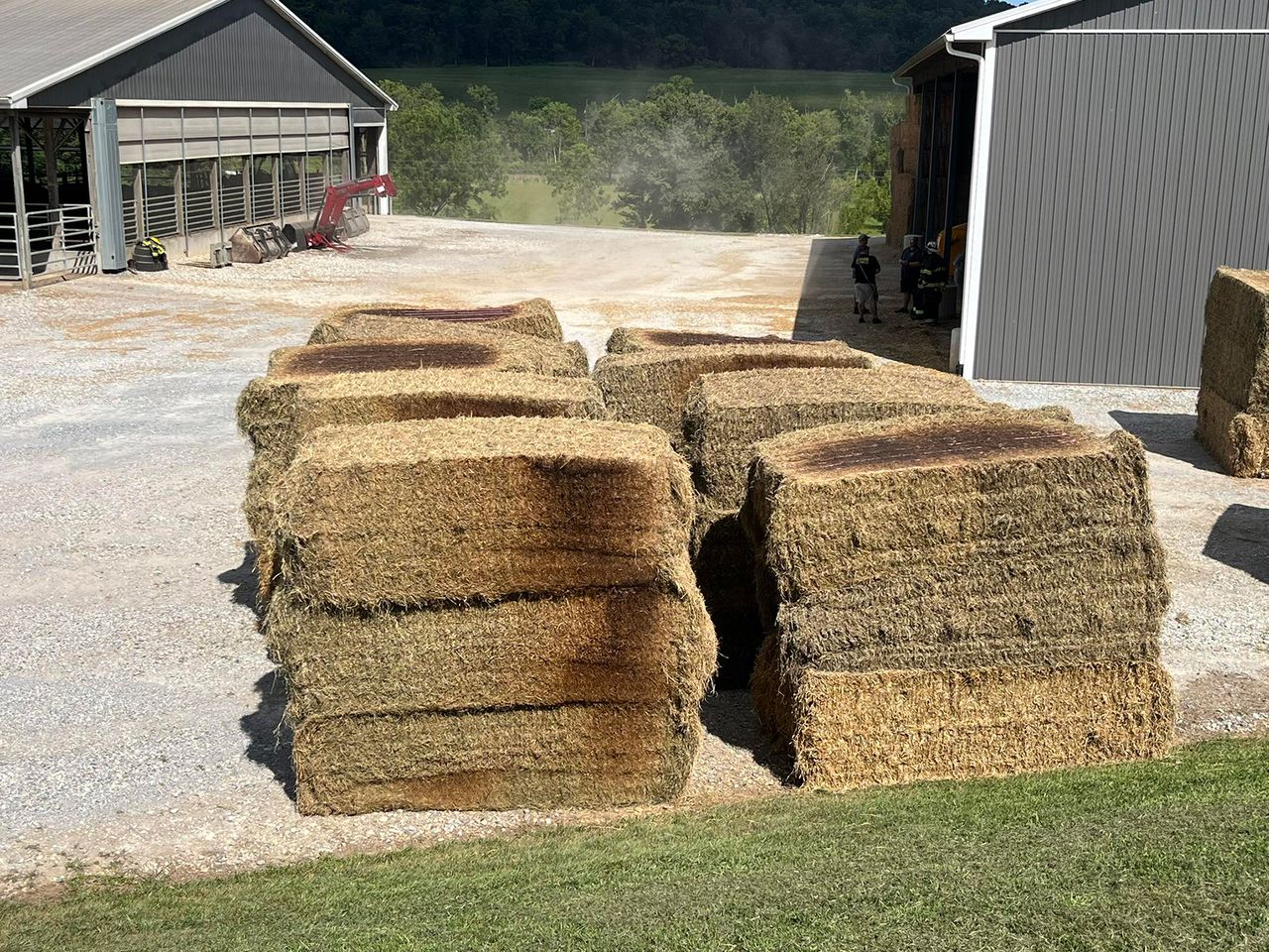 Ed Hay Barn fire dangers grow as wet hay and weather collide