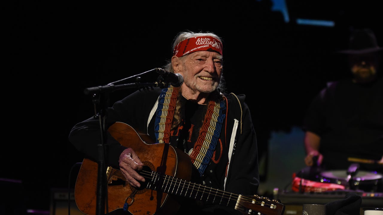 Willie Nelson performs at Farm Aid 2024 in Saratoga Springs, N.Y.