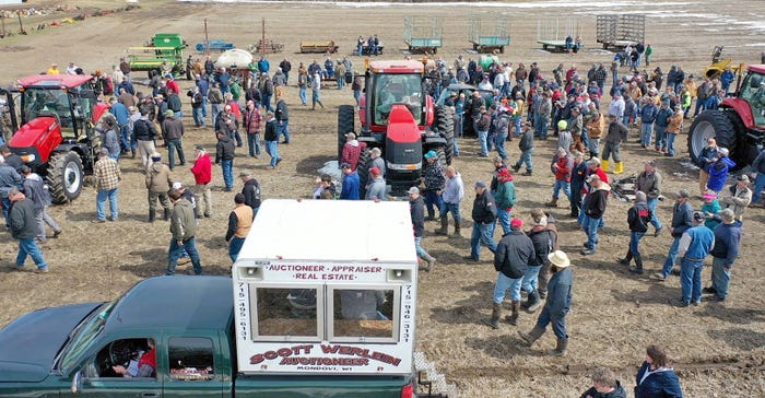 large turnout for farm estate auction