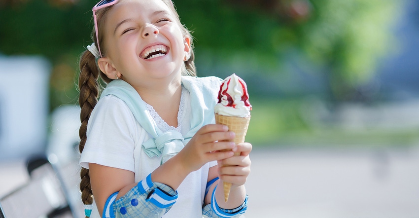 girl with ice cream cone