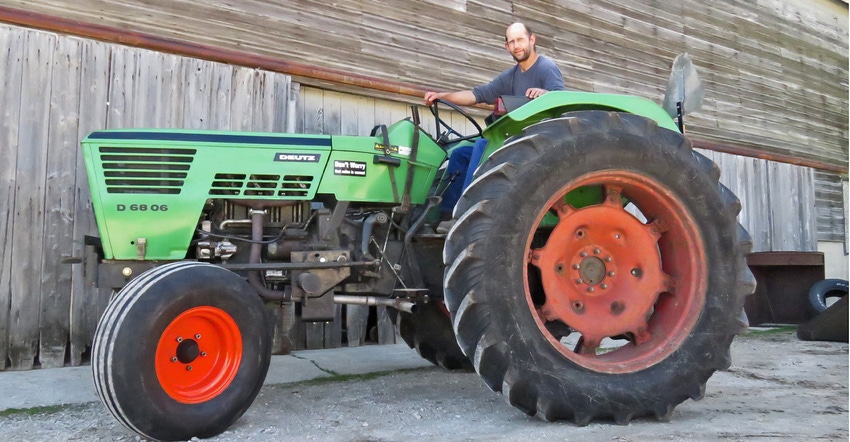Steve Birkholz and his Deutz D 6806 tractor