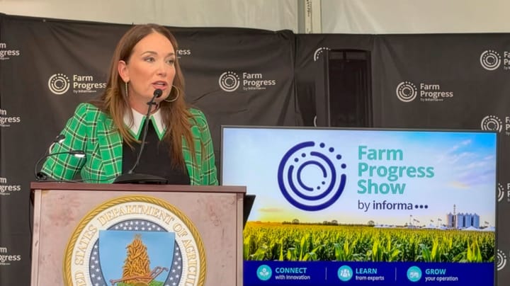 Rollins defends administration at Farm Progress Show