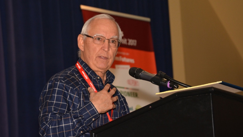 Danny Klinefelter speaking at a podium