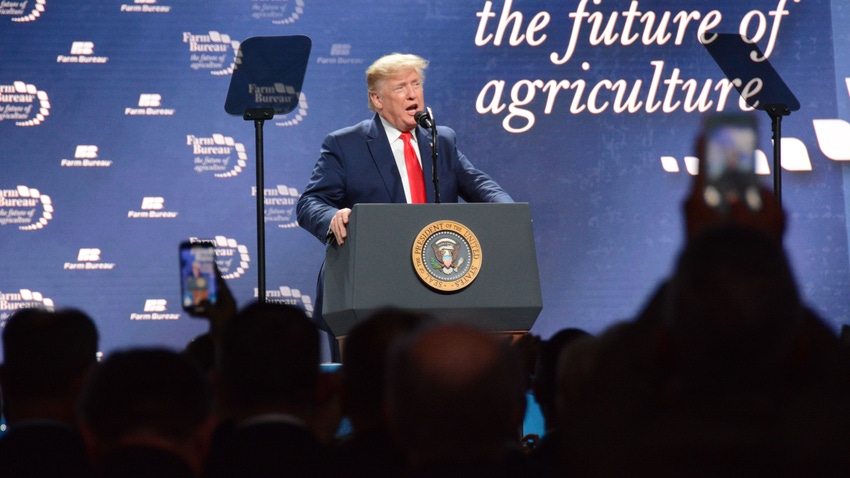 President Trump speaks at the AFBF convention. President Trump speaks at the AFBF convention.