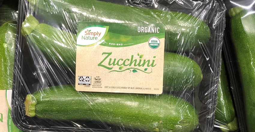 package of organic zucchini 