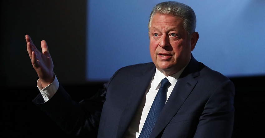 Al Gore speaks during a Q&A following a special screening of "An Inconvenient Sequel: Truth to Power" at Event Cinemas Bondi 