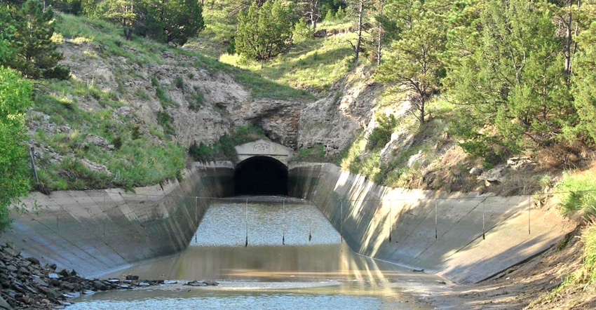 entrance of the irrigation tunnel 