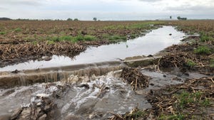 Water runoff in a field