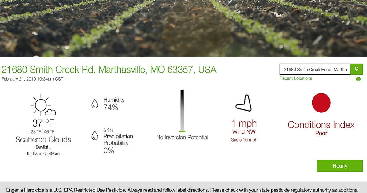 Web tool helps determine best time to spray dicamba