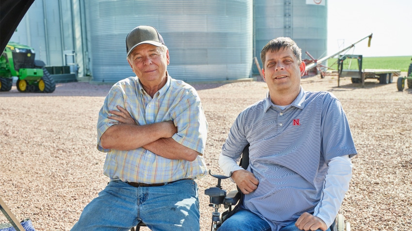 Eric Beckman of Pender, Neb., continues to farm with his father, Bob
