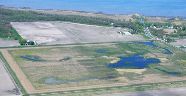 A 260-acre CREP Wetland Restoration filters water entering the Saginaw Bay. 