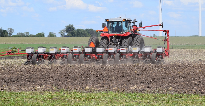 planter in field