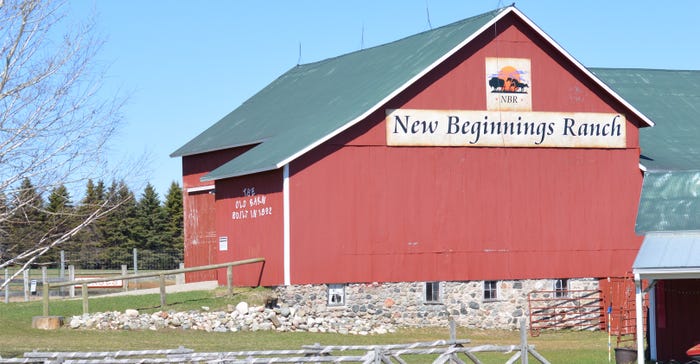 Levering-area barn near the Mackinac Bridge with its magnificent timber-framing 