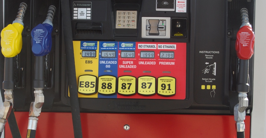 Close-up of ethanol pump