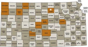 Land sales of counties in Kansas
