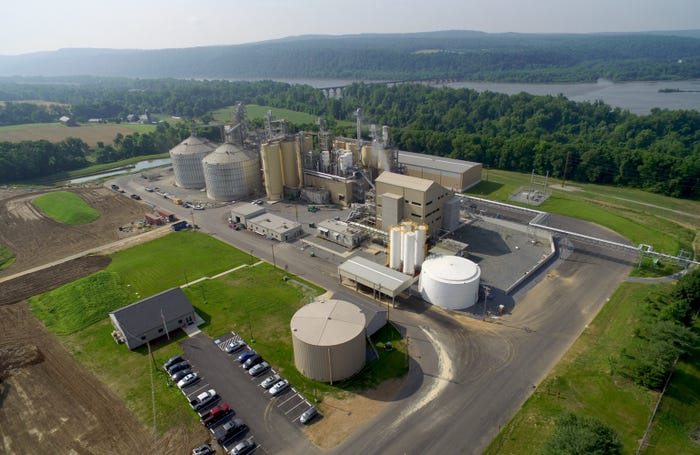 Aerial view of Perdue Agribusiness crush plant in Marietta, Pa.