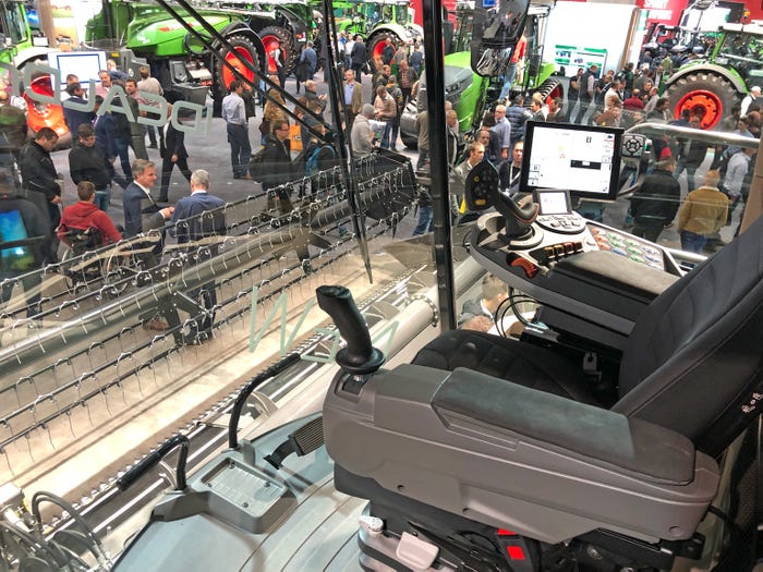 interior of IdealDrive cab from Fendt displayed at Agritechnica