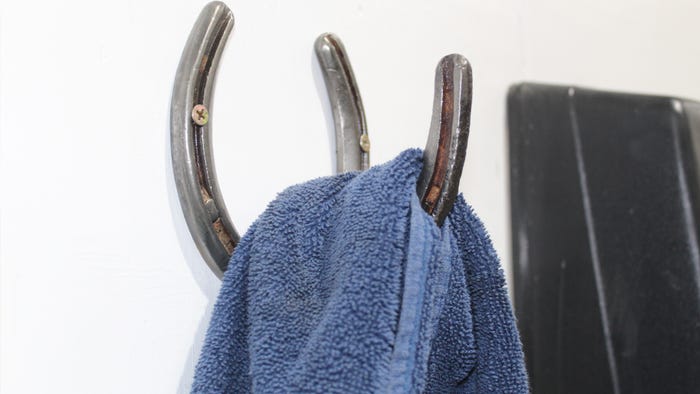 Horseshoe towel hook 