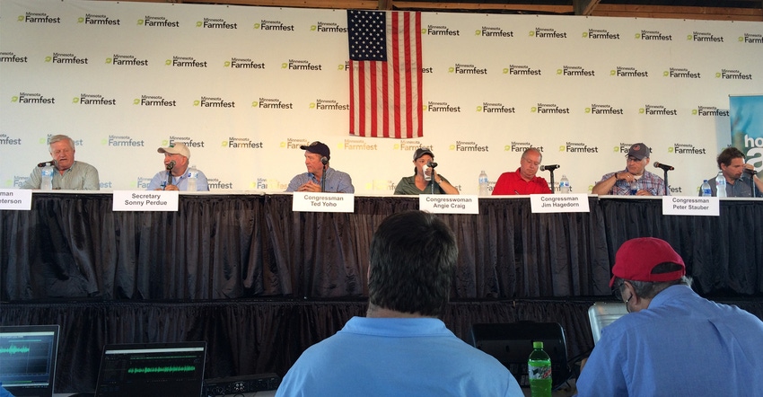 The U.S. House Agriculture Committee listening session Aug. 7 at Farmfest, Morton, Minn., drew a full house. U.S. House Agric