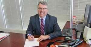 Wisconsin Ag Secretary Brad Pfaff at desk