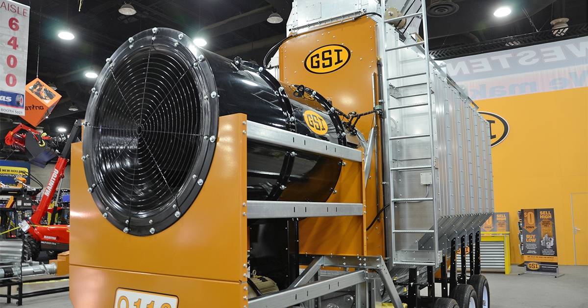 Grain dryer offers quiet operation