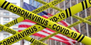 Coronavirus quarantine police tape
