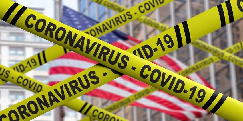 Coronavirus quarantine police tape