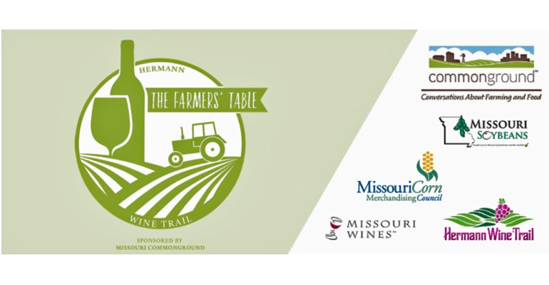 graphic of The Farmers' Table Wine Trail and sponsor logos