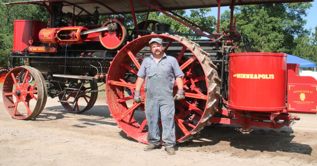 Wisconsin farmer restores century-old steam engine for tractor shows
