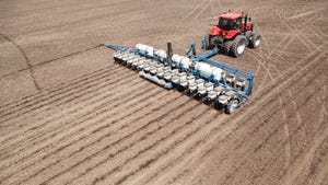 tractor spring planting corn
