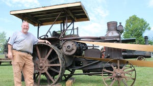 Mike Peters with his Rumely OilPull