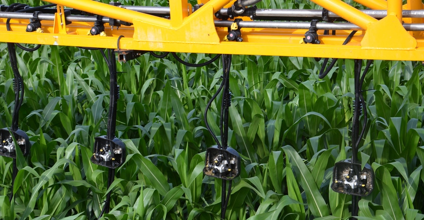 nitrogen application in cornfield