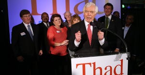 Thad Cochran speaks to supporters during his Victory Party in 2014.
