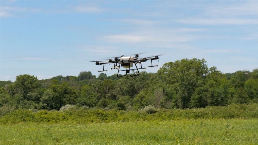 Close-up of Rantizo drone in flight