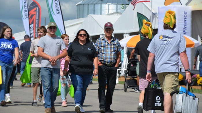 Visitors attend the 2023 Farm Progress Show in Decatur, Illinois. Visitors attend the 2023 Farm Progress Show in Decatur, Illinois.