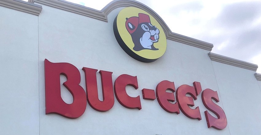 Buc-ee's sign on exterior of building