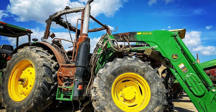 Old JD tractor for parts 