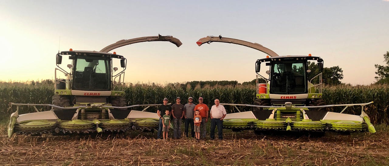 Courtesy of Michele Ackerman - Multigenerational family in front of field