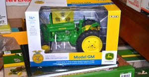 John Deere GM toy tractor in box