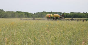 equipment in field of cover crops