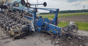 planter that fell off the tractor