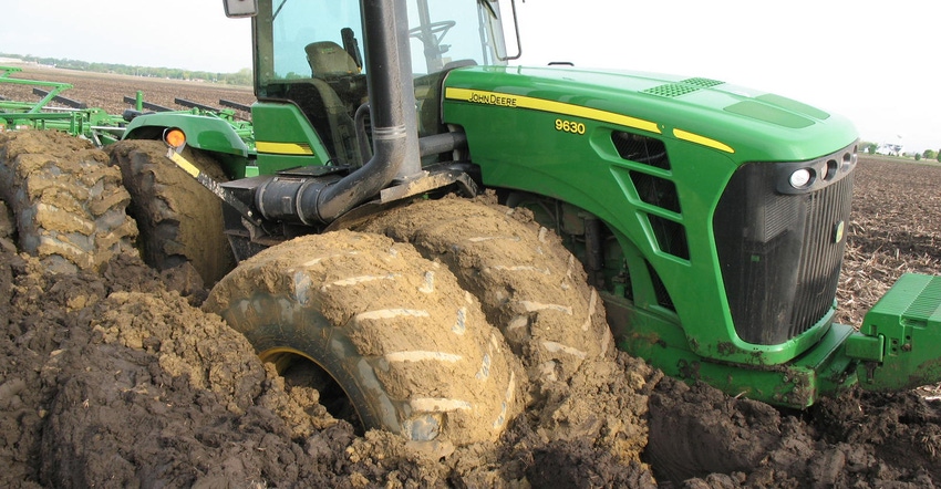 tractor stuck in mud