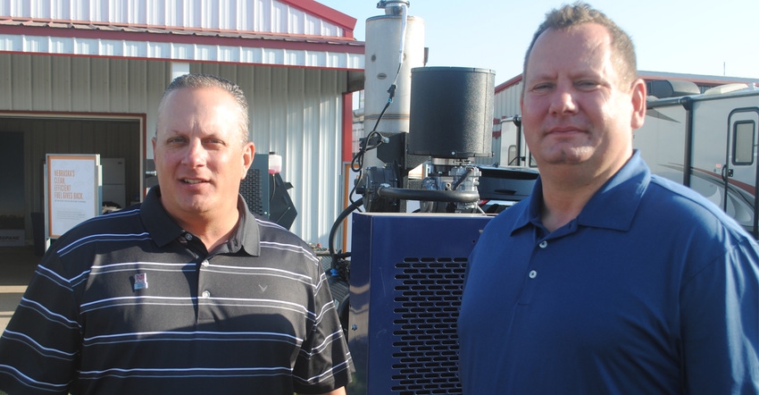 Mike Newland, PERC director of agriculture business development (left), and Cinch Munson, PERC senior vice-president, busines