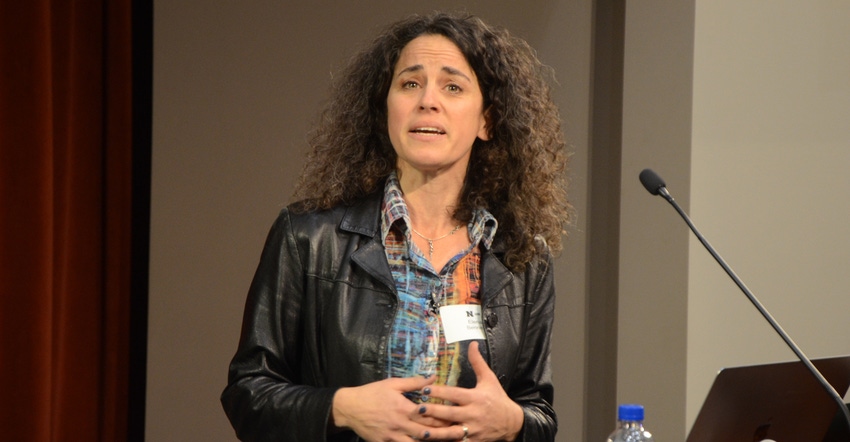 Elena Bennett speaking at Heuermann Lecture at the University of Nebraska-Lincoln