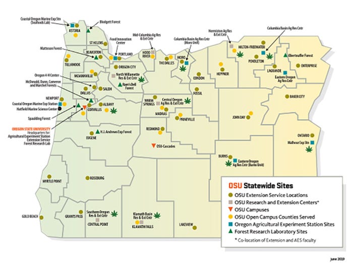 map OSU statewide sites