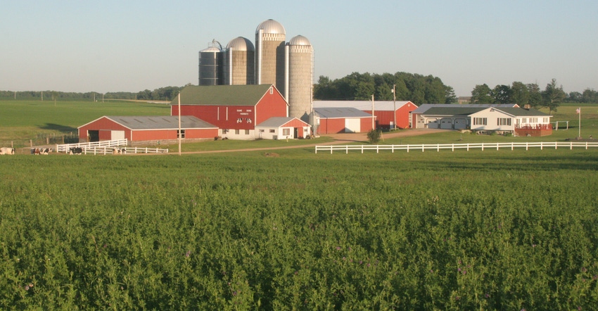 Farm and silos